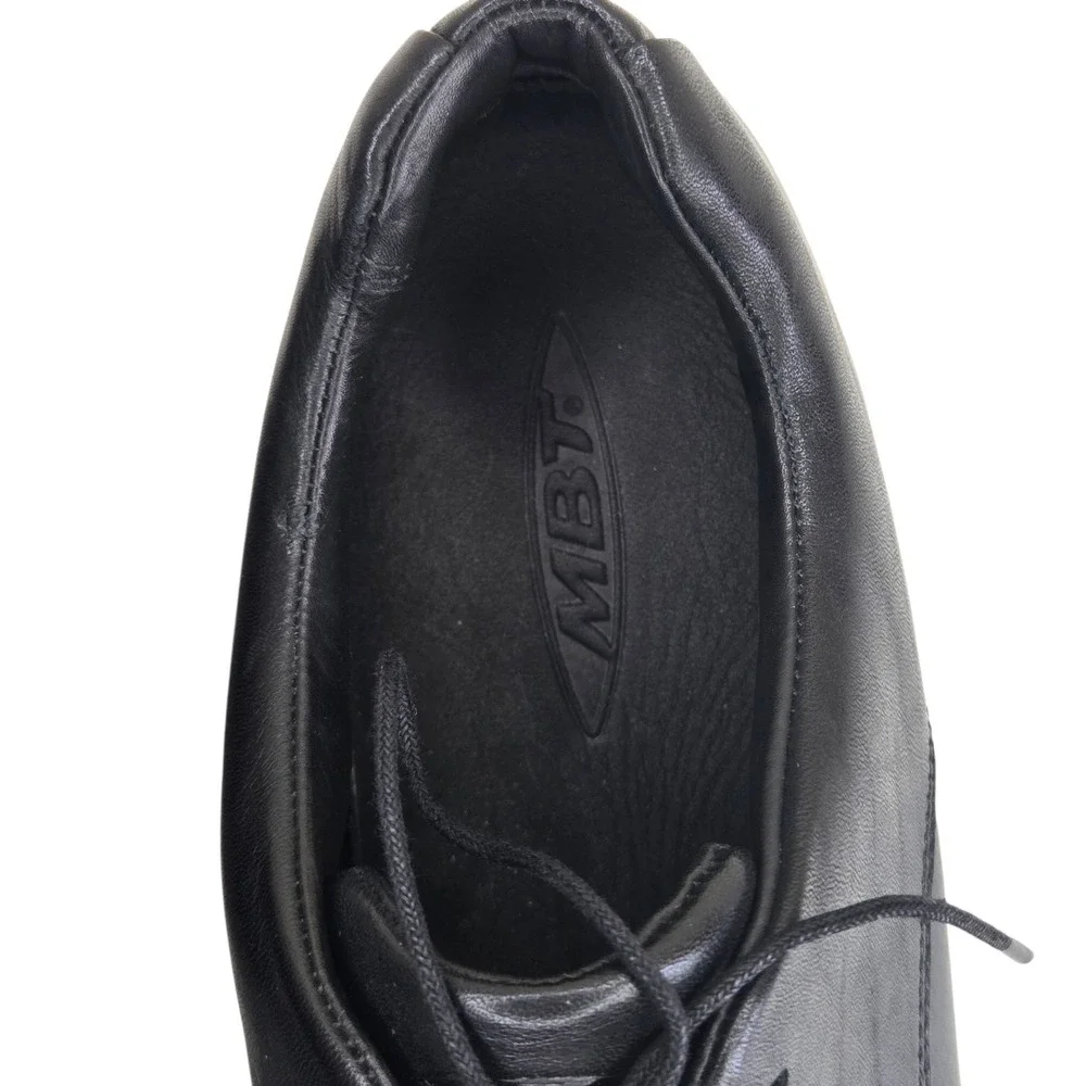 NWOB MBT Kabisa Mens Black Leather Rocker Sole Oxford Dress Shoes Size 10.5